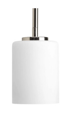 PROGRESS LIGHTING P5170-104 Replay 1-Light Mini-Pendant, Polished Nickel  -NIB