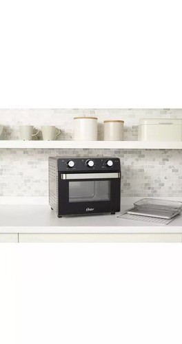 New Easy Food Oster Countertop Kitchen Home Toaster Oven with Air Fryer, Black