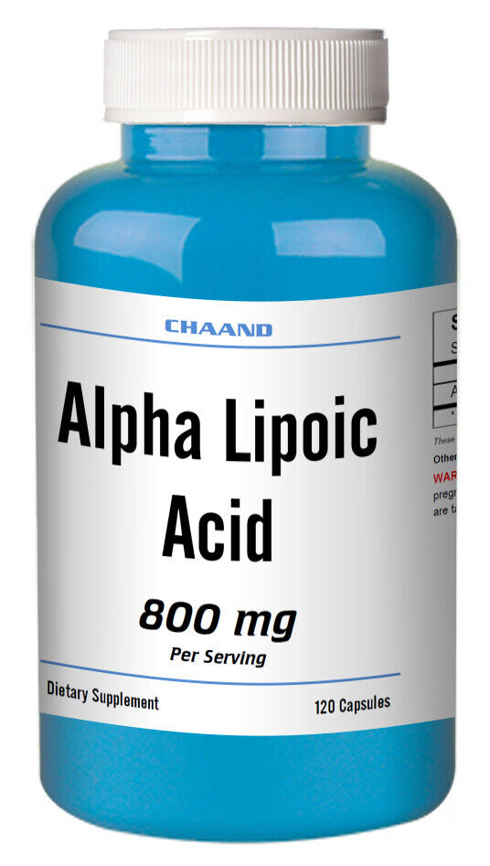 Alpha Lipoic Acid ALA HUGE BIG BOTTLE 120 CAPSULES 800mg / 400mg High Potency