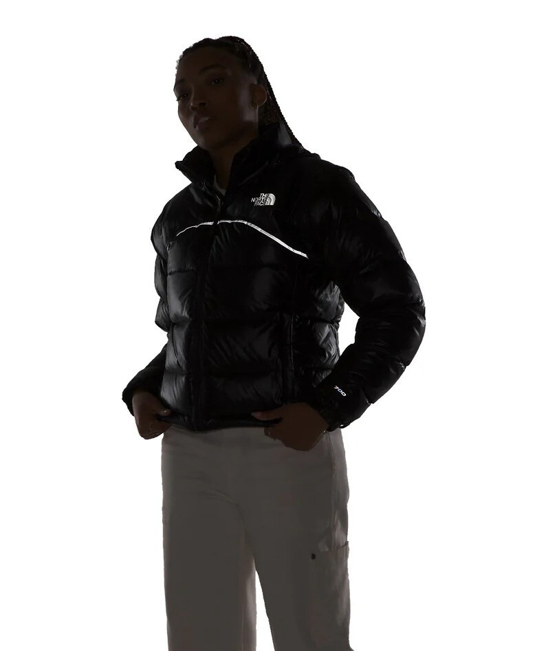 Pre-owned The North Face Women's  Retro Nuptse 2000 Short Crop 700-down Jacket, Black,