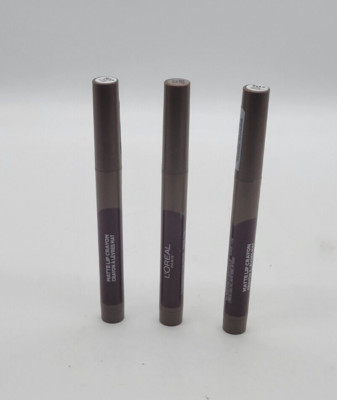 3 PACK L'OREAL PARIS MATTE LIP CRAYON 507 SPICE OF LIFE