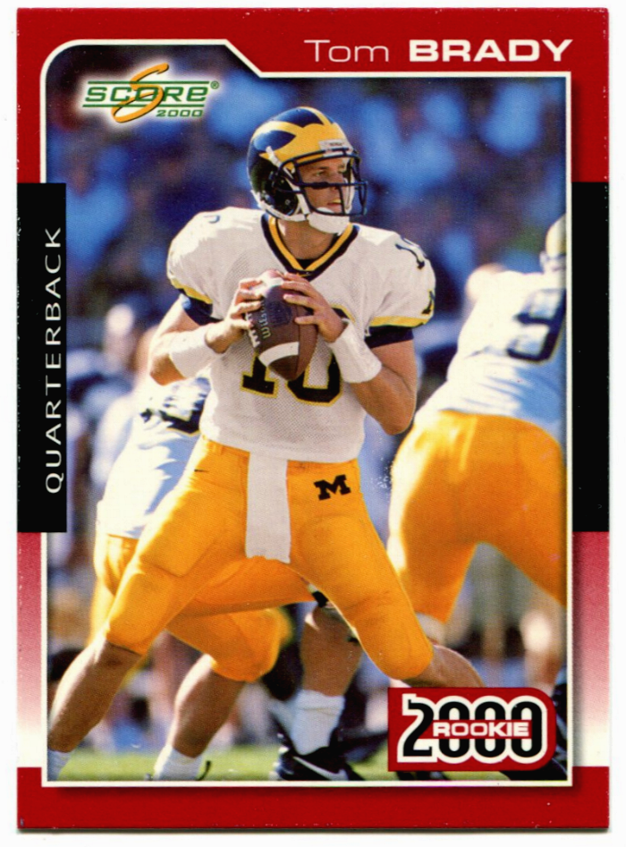2000 Score #316 Tom Brady True Rookie Card RC NM Michigan 2000 Score #316 Tom Brady True Rookie Card RC NM Michigan