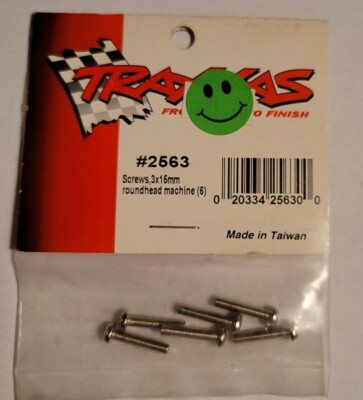 Traxxas Roundhead Machine Screw 3x15mm Phillips 6 Pack Rc Hardware 2563