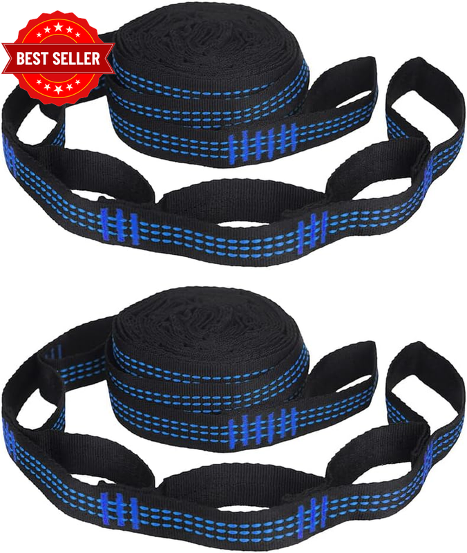 2Pcs Blue Hammock Strap Outdoor Camping Tree Garden Hanging Load Bearing Rope AU