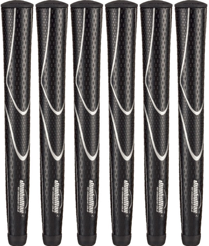 JumboMax Tour Series Golf Grips Black & Silver Medium Size