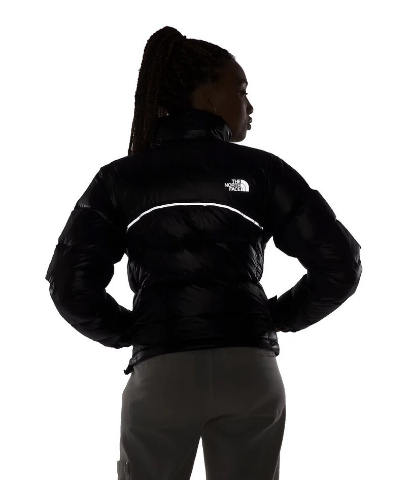 Pre-owned The North Face Women's  Retro Nuptse 2000 Short Crop 700-down Jacket, Black,