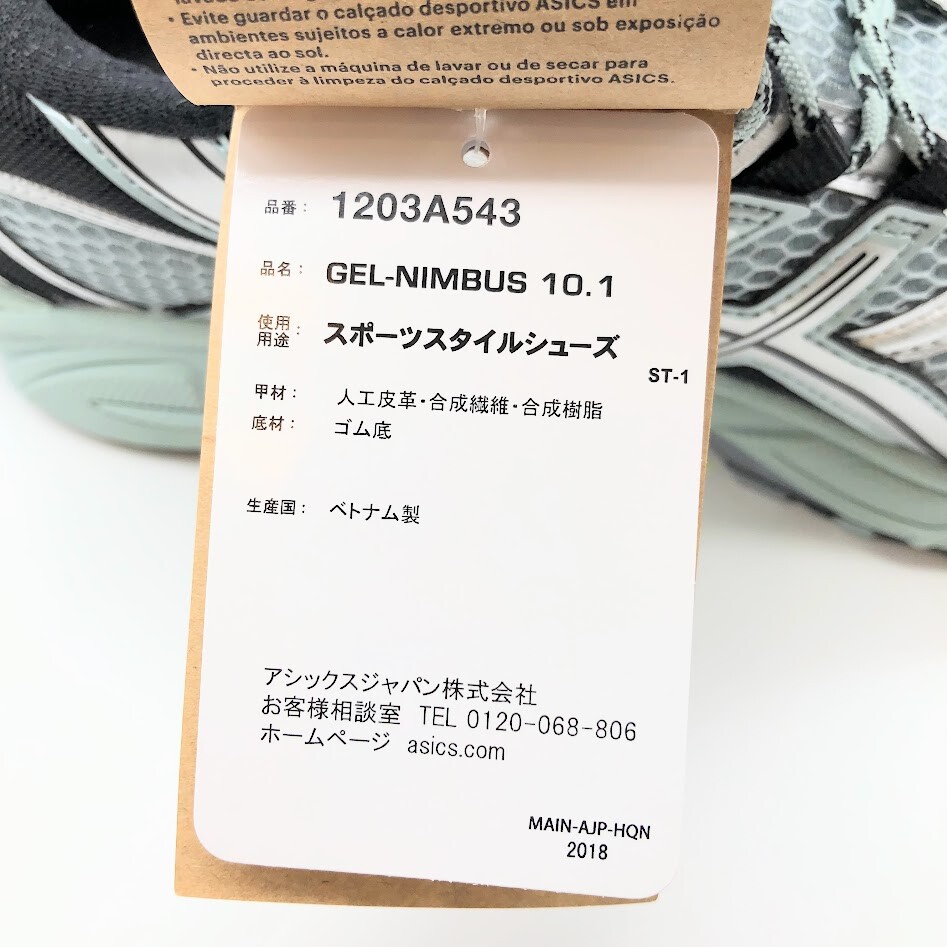 Pre-owned Asics Gel-nimbus 10.1 Ocean Haze Pure Silver 1203a543-400 Men's Size