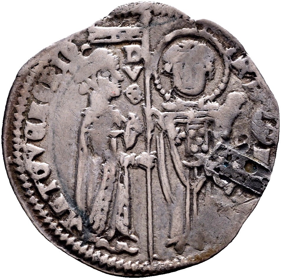 VENEZIA REPUBBLICA Grosso RARO Doge Antonio Venier (1382-1400) ARGENTO - Picture 2 of 4