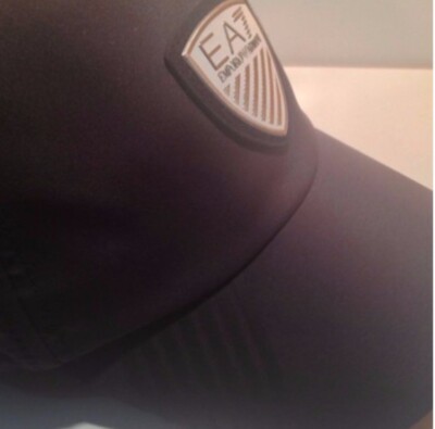 EA7 Emporio Armani Black Soccer Baseball Cap/Hat