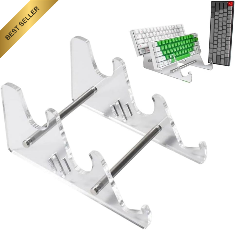 Acrylic Keyboard Display Stand Holder , Transparent Acrylic Frame Space-Saving H