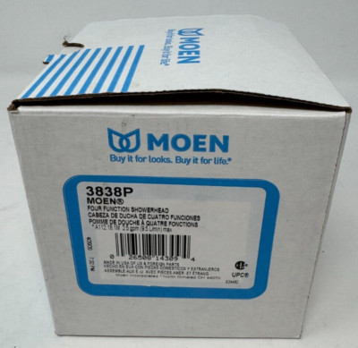 MOEN 3838P 4-Function Showerhead in Polished Brass