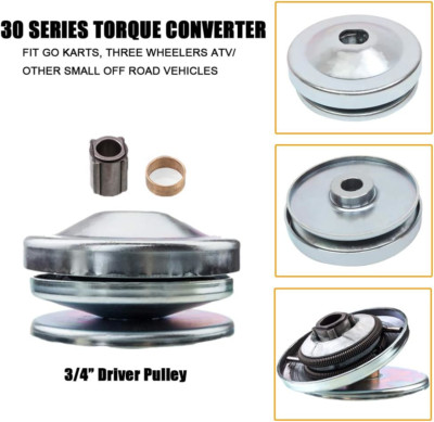MOOSUN 30 Series Torque Converter Driver Clutch 3/4'' Bore Go Kart for Comet 5957