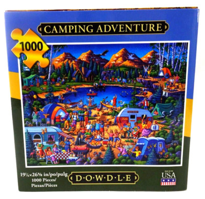 Camping Adventure D.OW.D.L.E 1,000 Piece Jigsaw Puzzle NEW FACTORY SEALED BAG