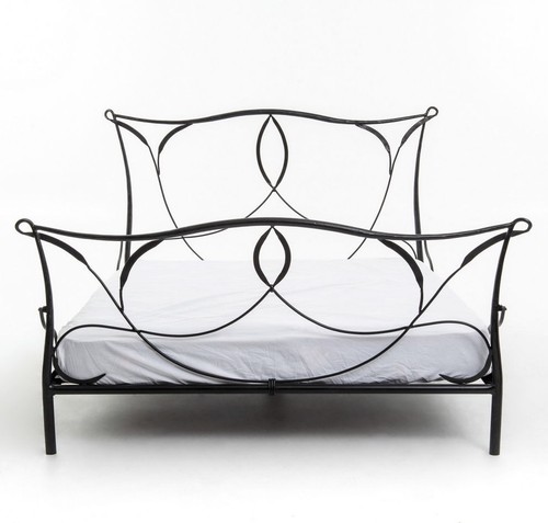 VECELO Cadre de Lit 140 x 190cm, Lit Double en Métal Pas Besoin de