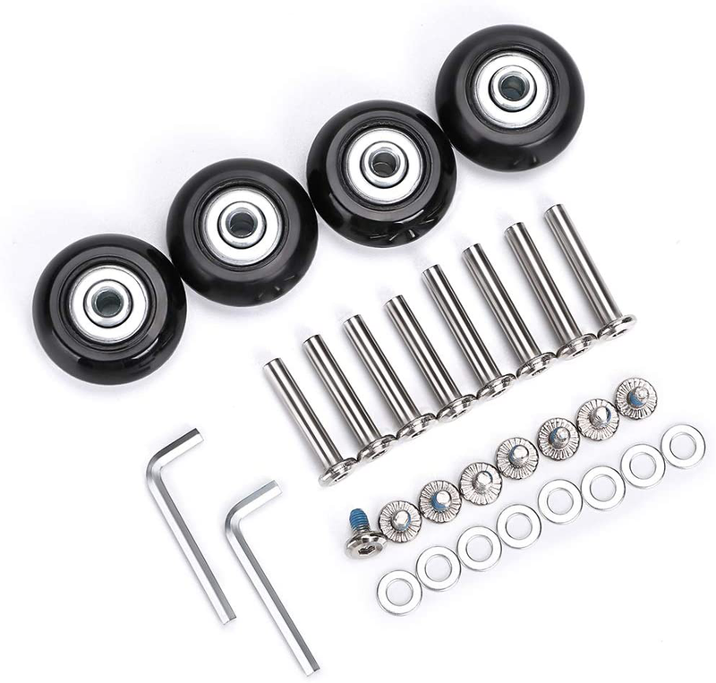 Suitcase Replacement Wheels, Rubber Swivel Caster Wheels Bearings