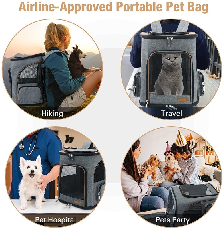 Large Cat Backpack Expandable Pet Carrier Backpack,  Dog Backpack Carrier for Sm