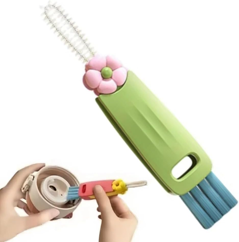 3 in 1 Cup Lid Cleaning Brush Set, Rotatable Crevice Cleanr Brush Set for Baby B