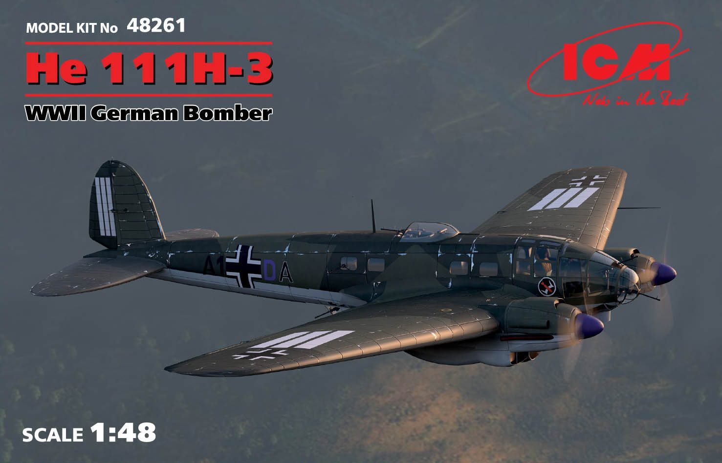 HE111　H3-11ハインケル Heinkel He 111H-3, WWII German Bomber (Plastic model kit) 1