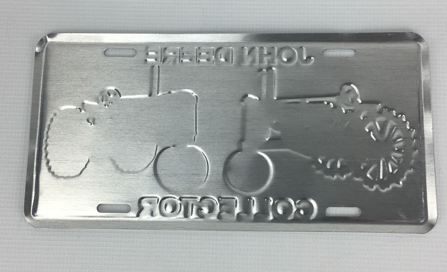 John Deere Tractor Collector Aluminum License Plate