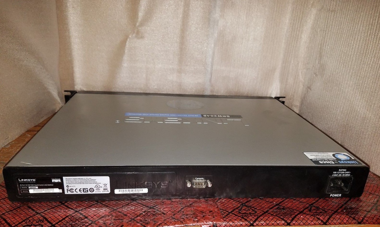 CISCO LINKSYS SRW2048 48-port Gigabit Managed Switch w/ WebView, GBIC Tranceiver