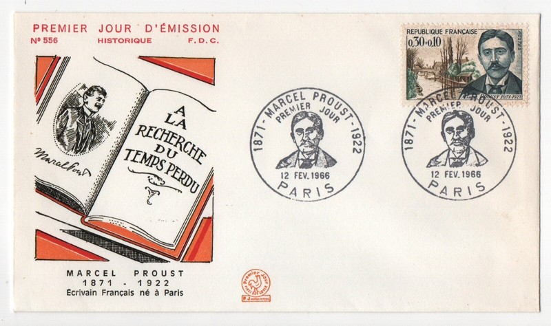 Enveloppe 1er Jour Fdc Marcel Proust Paris 12 Fev 1966.Yt 1472.Tbe Voir Scan.