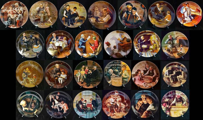 Rockwell Heritage Collection Plates 1-25 Collectible Ltd.Ed. Americana Treasures