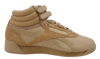 Reebok Womens Taupe Freestyle Hi High-Top Sneaker Athletic Shoes US 6.5 M EU 37