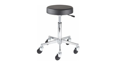 Efalock Rolling Stool CLICTEC  ROUND Silver Seat Height M