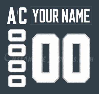 All Star Customized Number Kit For 2020 Dark Gray Uniform