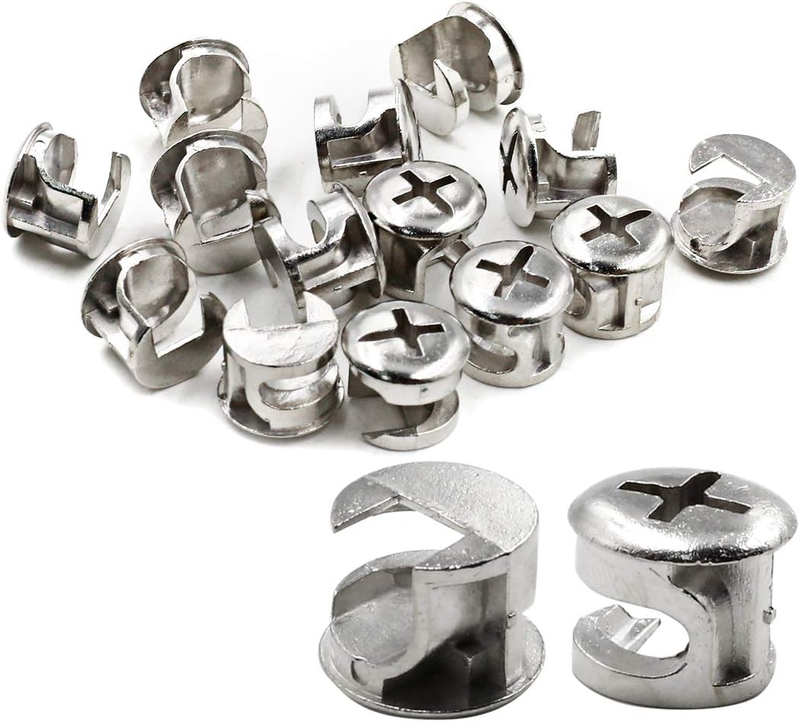 12Mm (15/32 Inch) Dia Furniture Connecting Cam Fittings 20Pcs