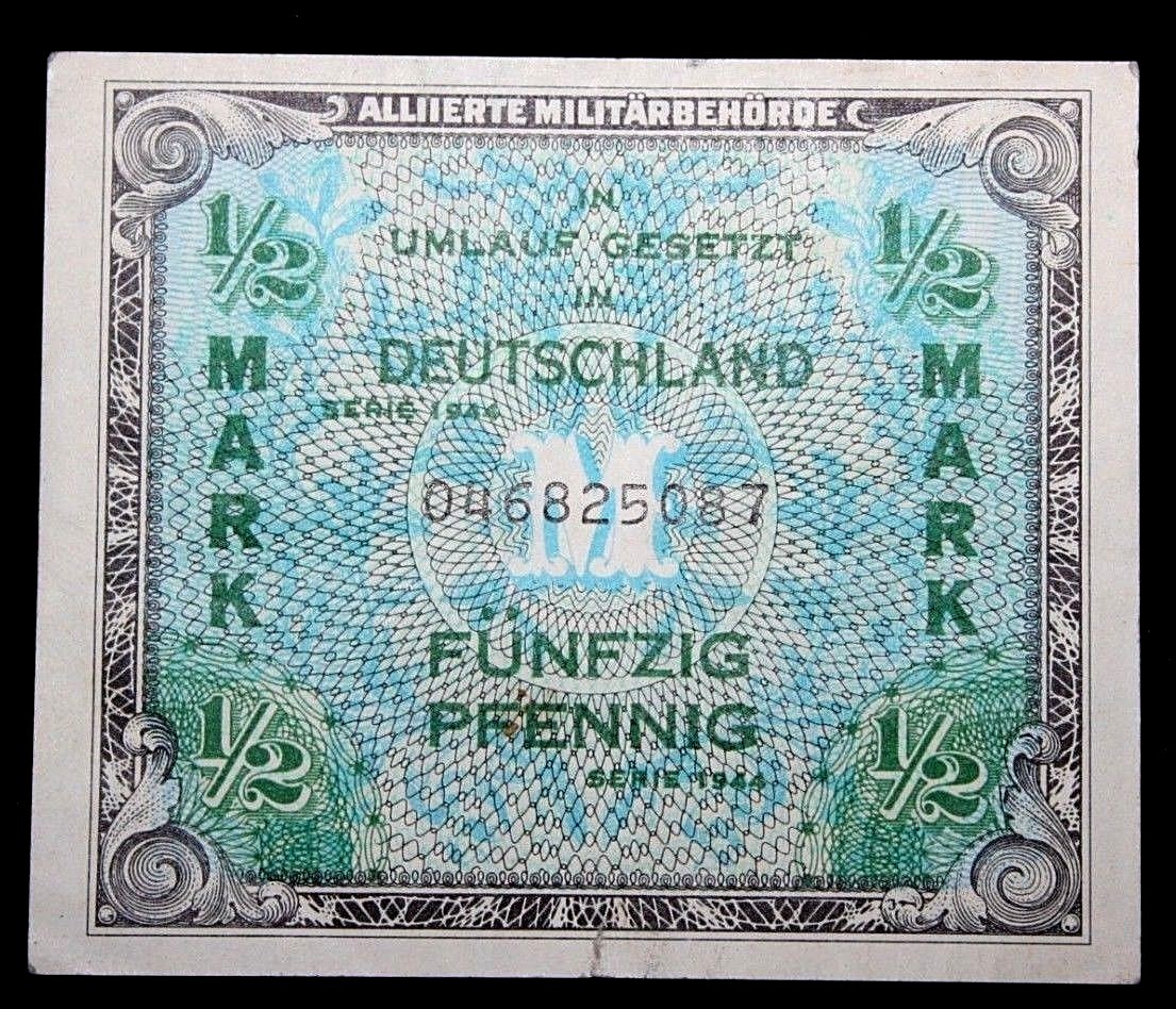 Series 1944 Germany 1/2 Mark Allied Military Note