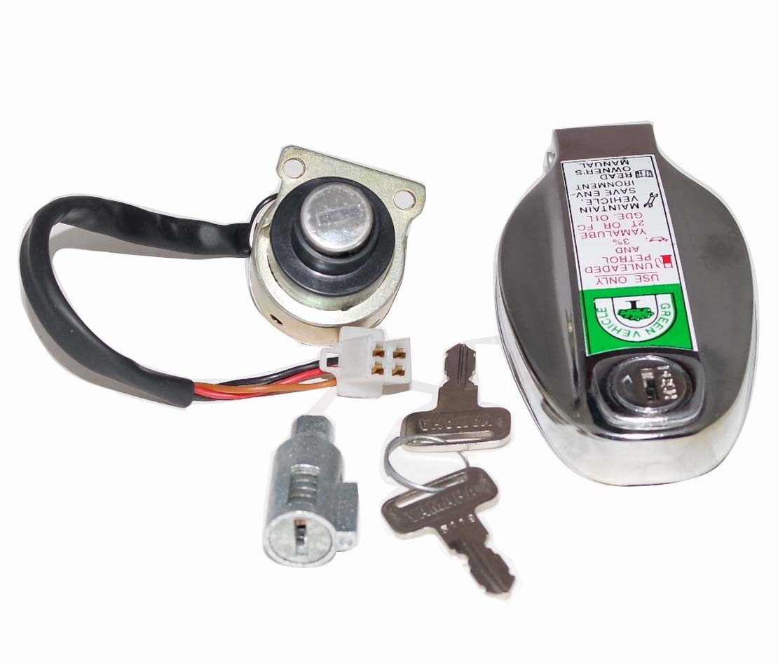 Yamaha RX 100 Lock Set Locking Fuel Tank Cap Ignition Switch Steering Lock 