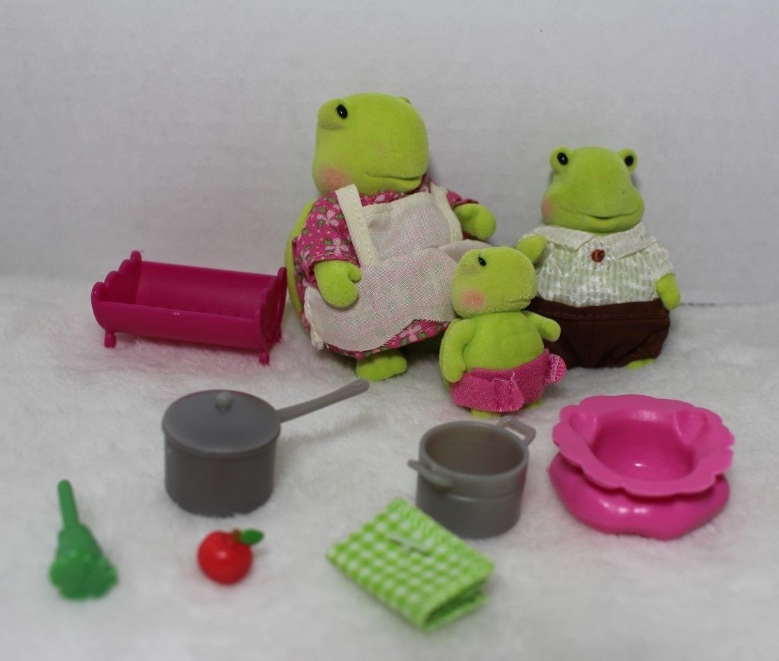 Lil Woodzeez Tidyshines Turtle Family Set &  Accessories Set of 3 Easter Basket