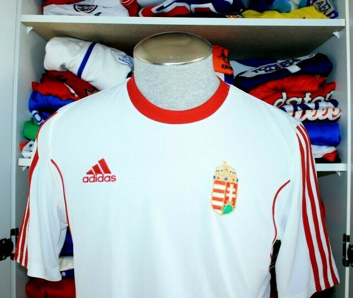 VTG ADIDAS HUNGARY SOCCER JERSEY FOOTBALL SHIRT TRAINING WORLD CUP EURO TRIKOT M