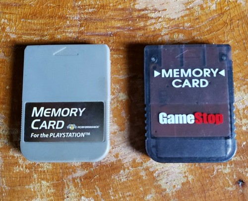 2 PlayStation 1 Memory Cards - Performance & GameStop PS1