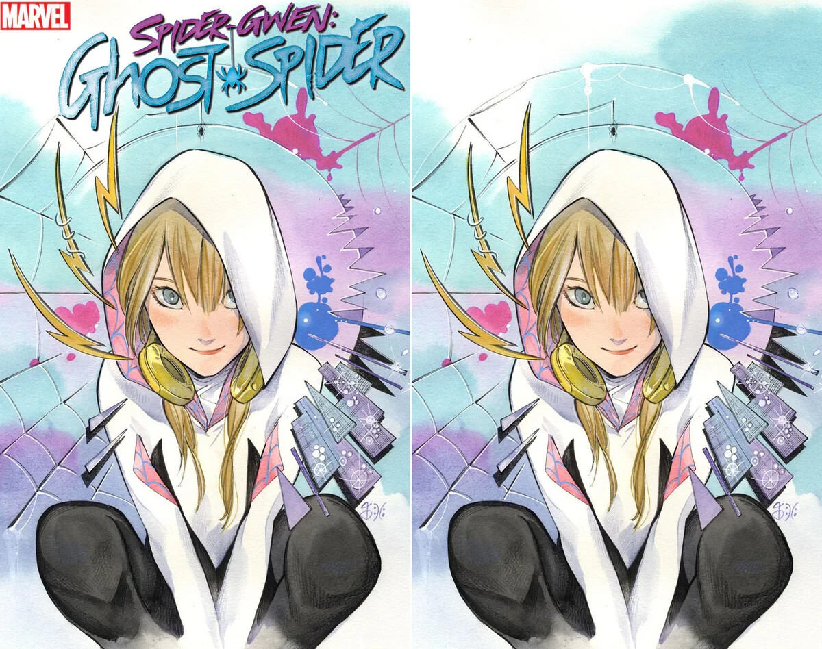 SPIDER GWEN GHOST SPIDER #1 TRADE & VIRGIN SET - PEACH