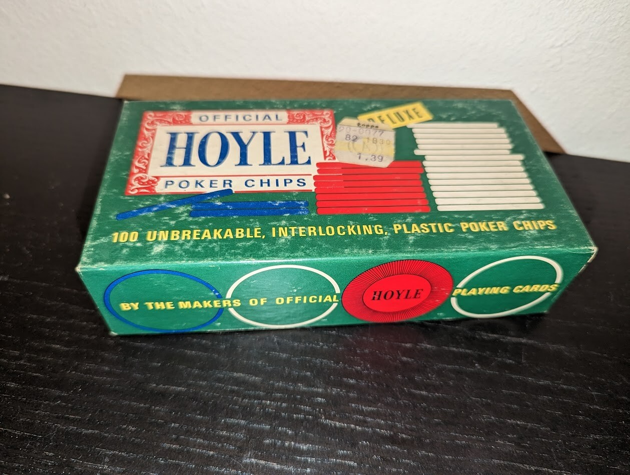 pchipsです！ Vtg Official Hoyle Poker Chips #7880 Plastic 100 Pcs