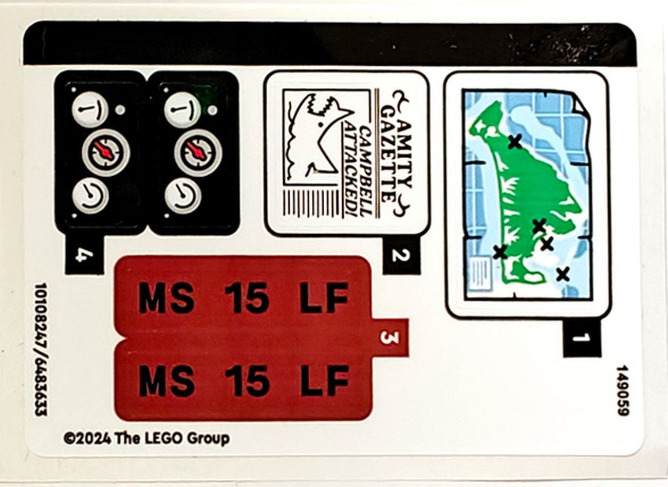 LEGO JAWS Sticker 21350stk01 Sheet for Set 21350 - (10108247