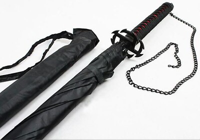 S2712 BLEACH TENSA ZANGETSU MOON CHOPPER BLACK SAMURAI SWORD