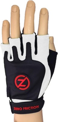 Zero Friction Men's Fitness Gloves Great for Weight Lifting, Crossfit, White 
