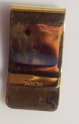 Gift Idea! Vintage Gold Plated Olympic Emblem Money Clip 36USC380