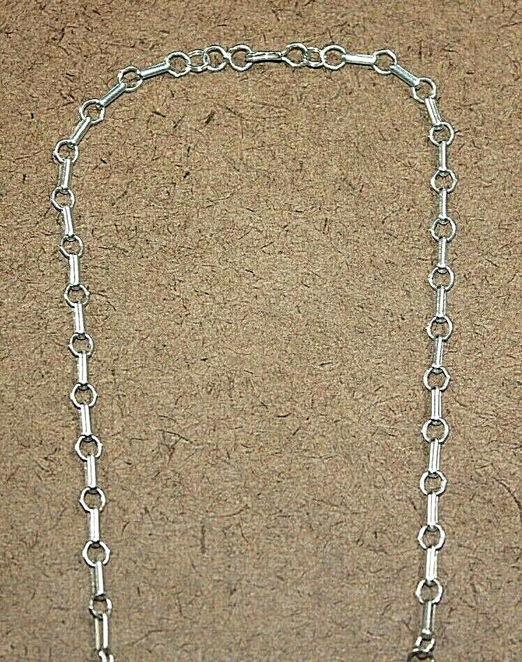 Southwestern Design Sterling Silver Onyx Teardrop Station Necklace 19