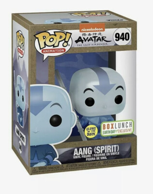 Funko Pop Avatar Spirit Aang BoxLunch Earth Day Glow 940 In Hand Ready To Ship!!