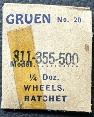 GENUINE GRUEN EB415 CAL311-355-500 DOZEN RATCHET WHEEL WATCH REPAIR WP5
