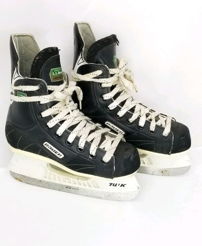 Bauer Impact Ice Hockey Skates LL Bean Big Kids US 5 Black Thinsulate