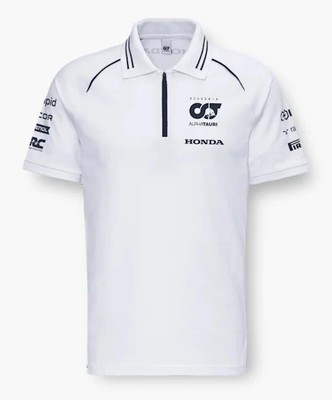 Alpha Tauri F1 Teamline Polo - мужская футболка белого цвета SAT23024 Formula 1 New