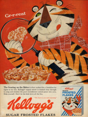 The frosting on the flakes Tony the Tiger Kellogg's Sugar