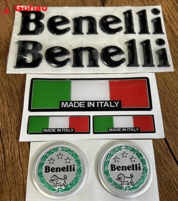 7pcs Black Benelli Italy Bar Emblem Badge Decals for TNT Tornado Leoncino BJ BN
