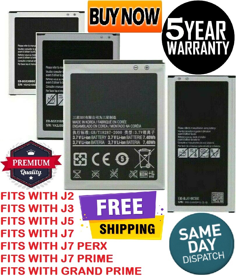 Samsung Galaxy Battery For J7 J5 J3 J2 J7 727 prime original oem genuine quality
