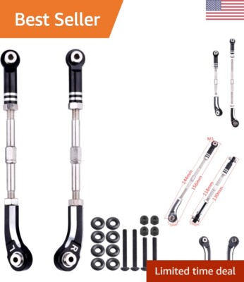 Aluminum Steering Camber Link Set for Arrma 1/8 Kraton/Notorious 6S BLX - Black